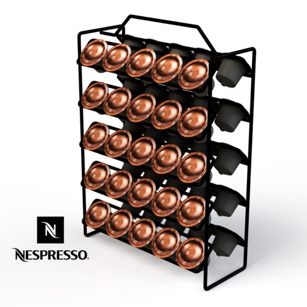 Suporte Organizador Cápsulas Nespresso 50 unidades Porta Cápsula Bancada Café Expresso