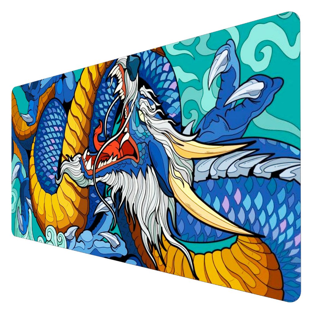Mouse Pad Gamer Speed Extra Grande Com Borda Costurada Profissional 60x30cm - Lindas Estampas Dragão MEGA OFERTA
