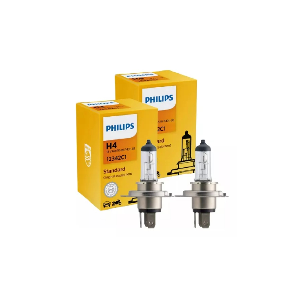 Par De Lampada Alto E Baixo Halogena H4 12v 60/55 Watts