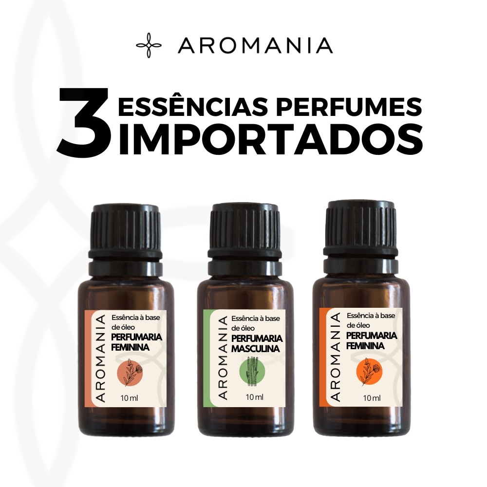 Kit 03 Essências Perfume Importado 10ml Premium - Super Concentrada