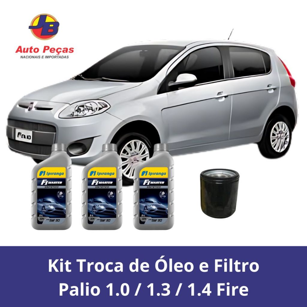 Kit de troca de Óleo e Filtro - Palio 1.0 / 1.3 / 1.4 Fire (3un Oleo 5w30 e 01 Filtro) em Oferta na Shopee