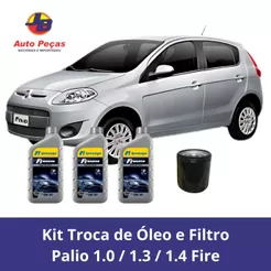 Kit de troca de Óleo e Filtro - Palio 1.0 / 1.3 / 1.4 Fire (3un Oleo 5w30 e 01 Filtro)