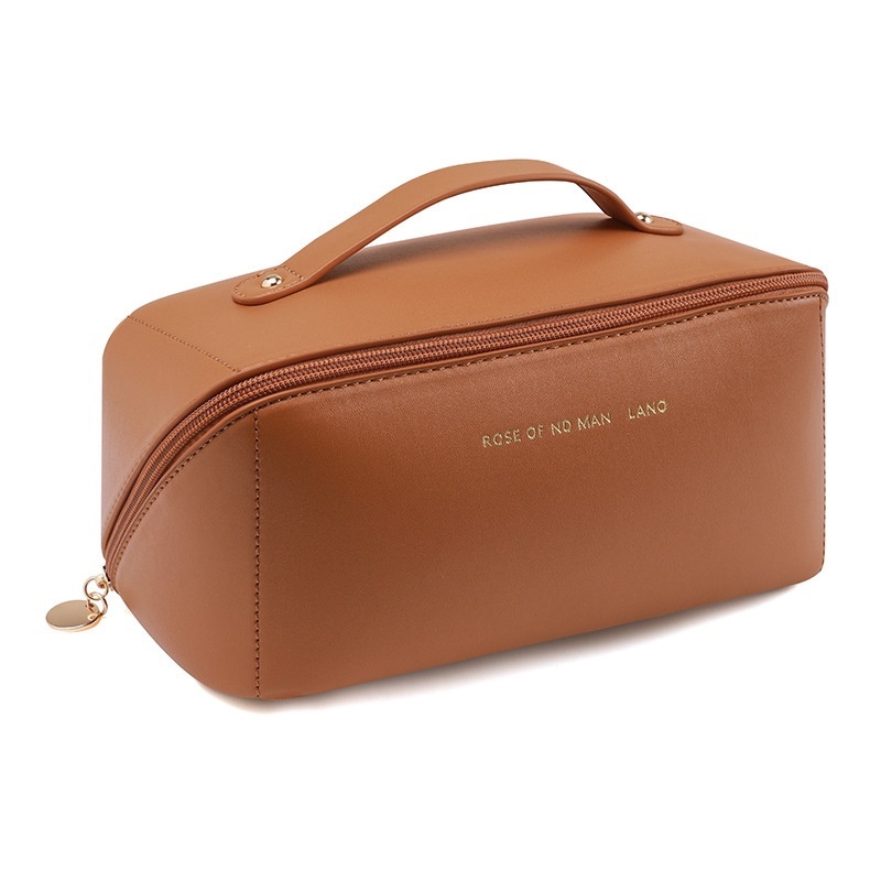 KIT 5 Bolsa De Cosmético De Couro PU Com Grande Capacidade Portátil Viagem Cosméticos Para Viagem