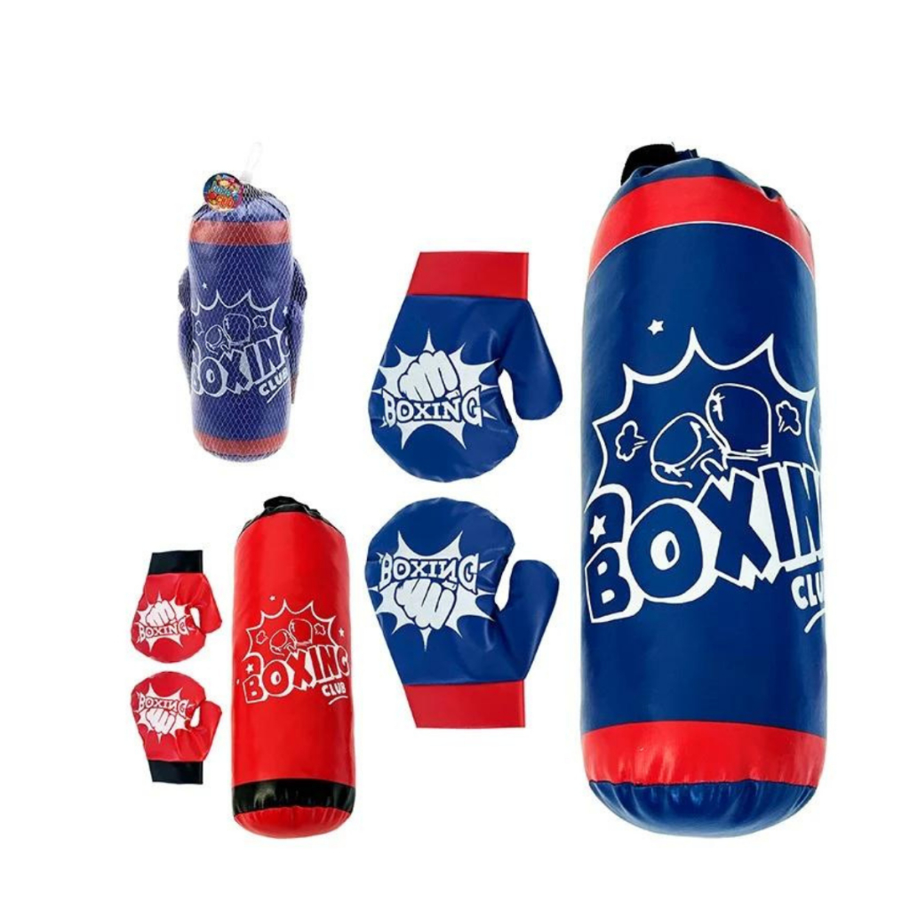 KIT BOXE INFANTIL SACO + 1 PAR DE LUVAS INFANTIL KIDS ESPORTE E LAZER NA BRINCADEIRA