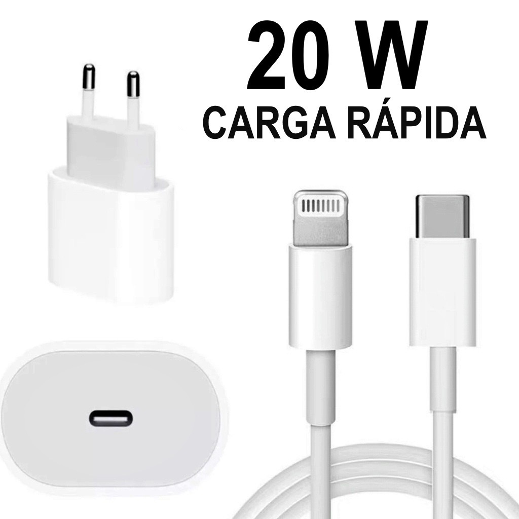 Carregador Turbo Usb 20w Para iPhone 11 12 13 14 15 Pro Max