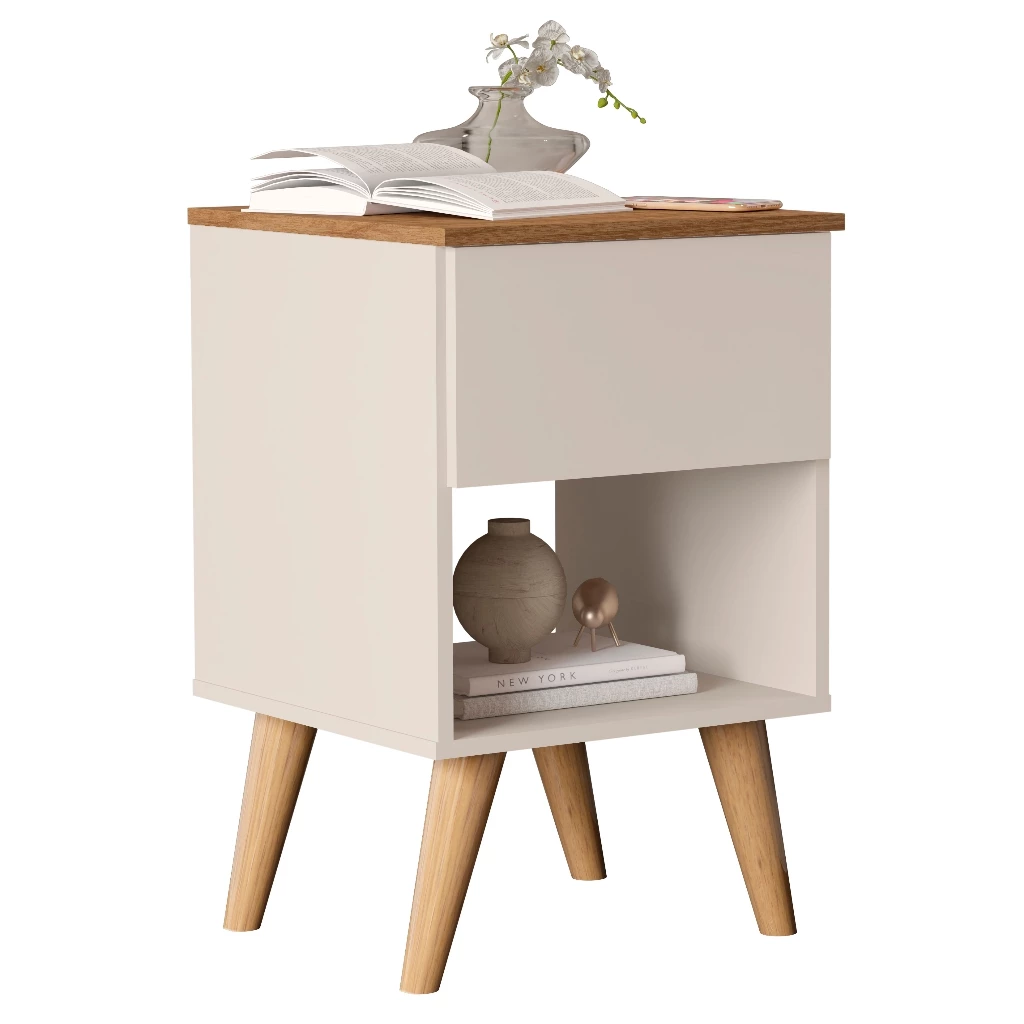 Mesa de Cabeceira Suíça 1 Gaveta Promoção Várias Cores — imagem 1