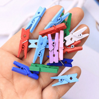Pregador Mini De Madeira 48 Unidades 35mm Coloridos em Oferta na Shopee