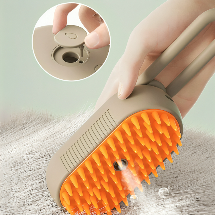 Escova A Vapor Para Gatos Cães 3 Em 1 Escovas Elétricas De Pêlos Pentes De Massagem Animais De Estimação Remoção