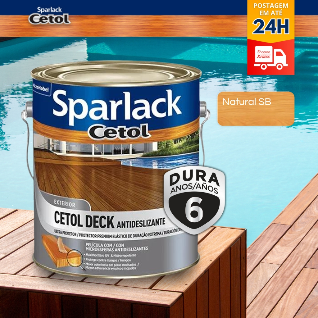 Verniz Cetol Deck Antiderrapante 3,6 Litros Semi Brilhante