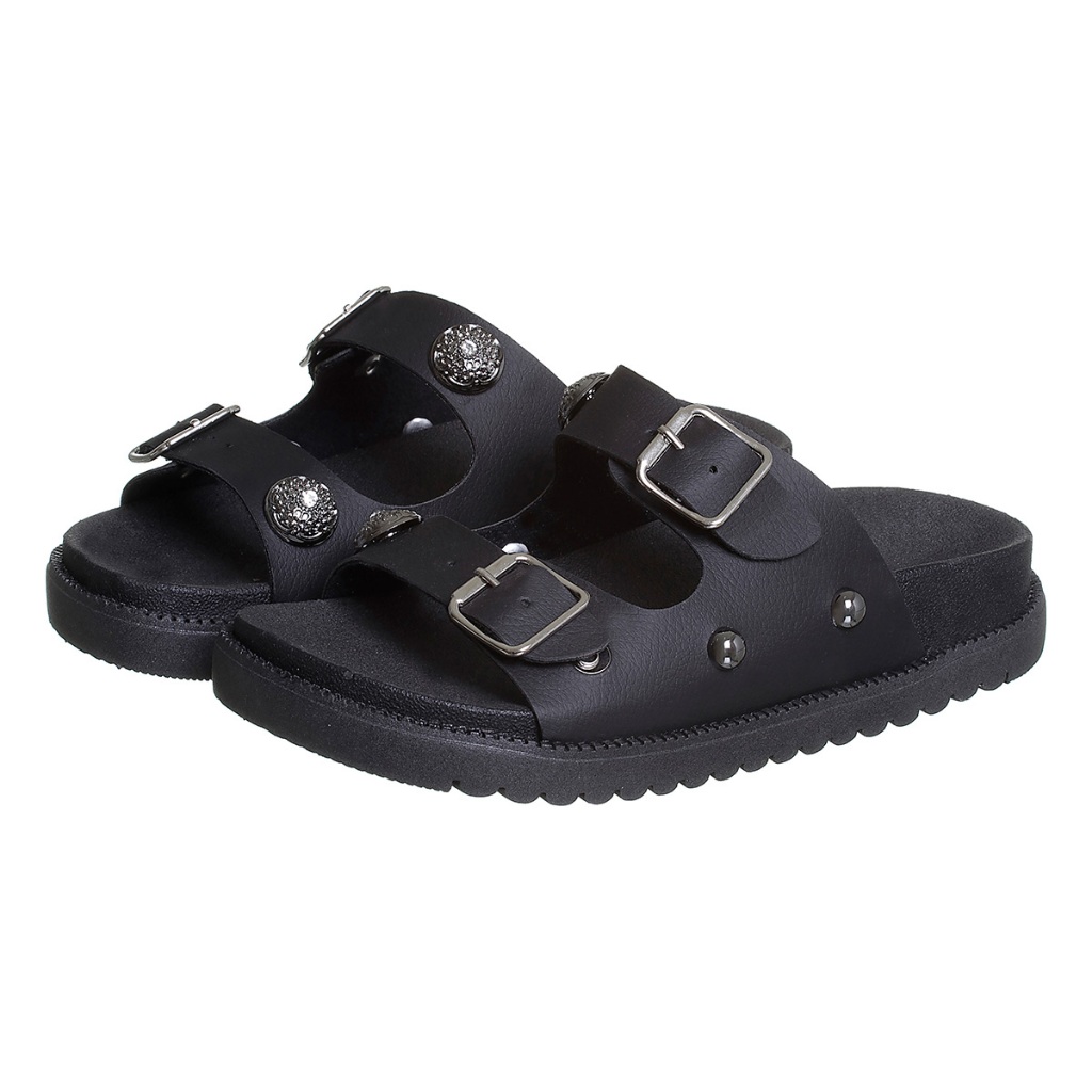 Chinelo Papete Feminina Mãe e Filha 28 ao 39 Preto com Fivela Kidstep em Oferta na Shopee