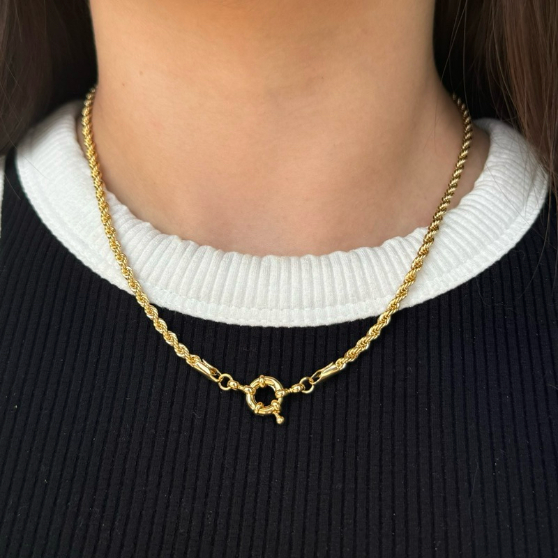 Colar Cordão Baiano Com Fecho Boia Ouro 18k Ou Prata 925 em Oferta na Shopee