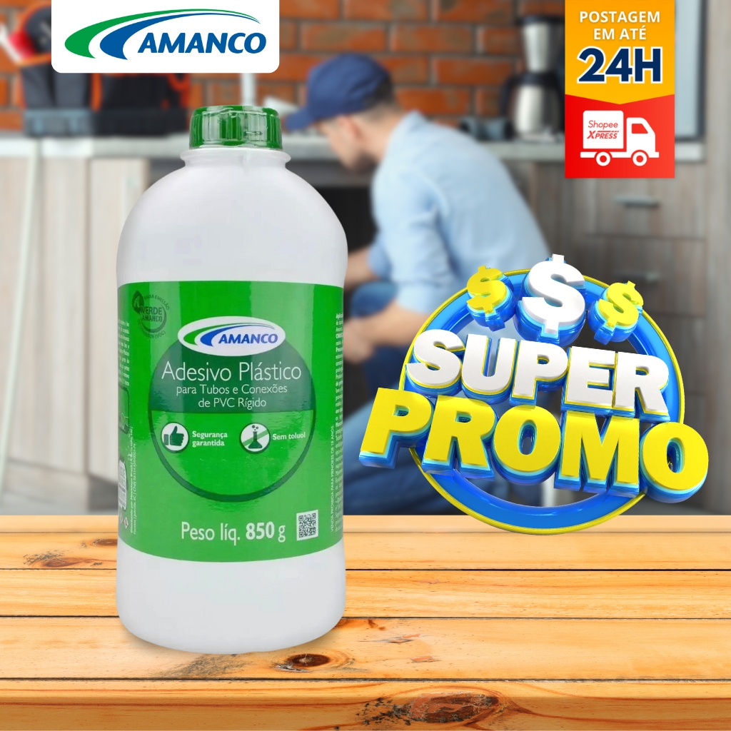 Cola Para Cano, Tubo e Conexões Pvc 850g Amanco