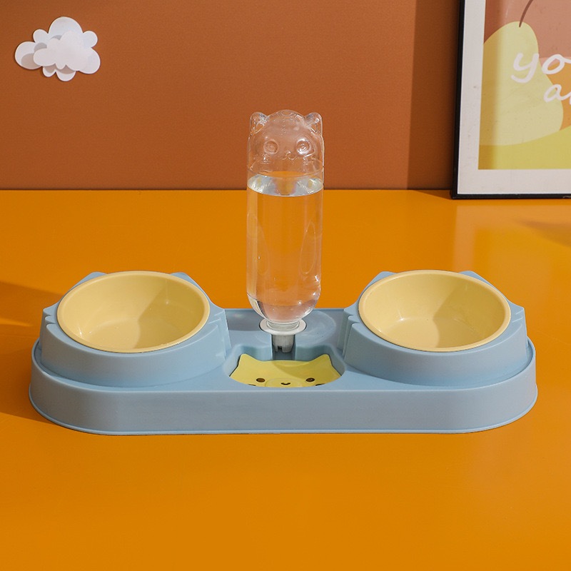 Comedouro Duplo Anti Formiga Pet Bebedouro automático suporte para Garrafa Comedouro - para cachorro gato coelho