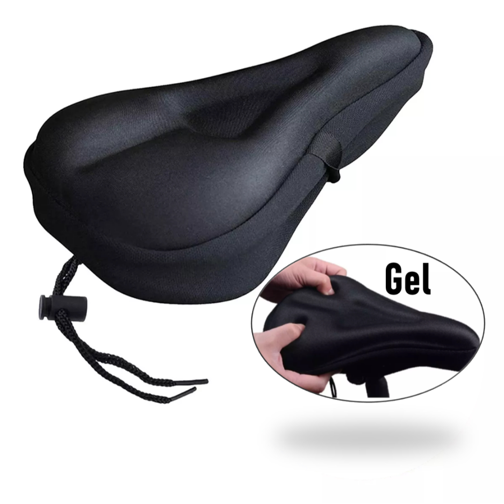 Capa Banco Selim Bike Gel Silicone Confortável Tecido Respirável Ajuste Tamanho Bicicleta Academia em Oferta na Shopee