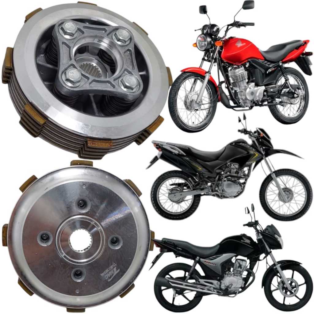 Embreagem Completa Fan 125 Ks Es 2009 a 2013 Fan 150 Esdi 2011 a 2013 Bros 150 2009 a 2014