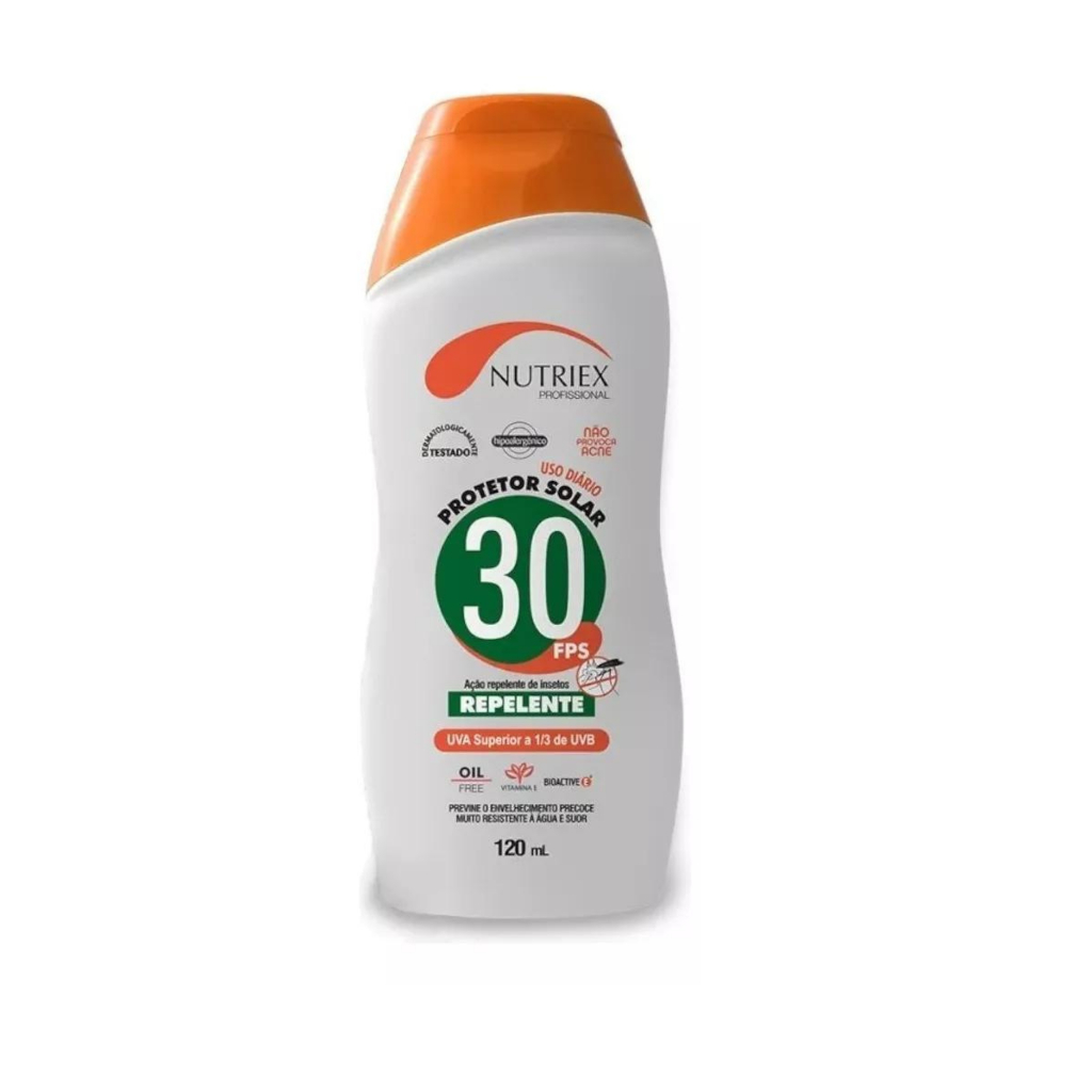 Protetor Solar Fps 30 Com Repelente Bisnaga 120g Nutriex