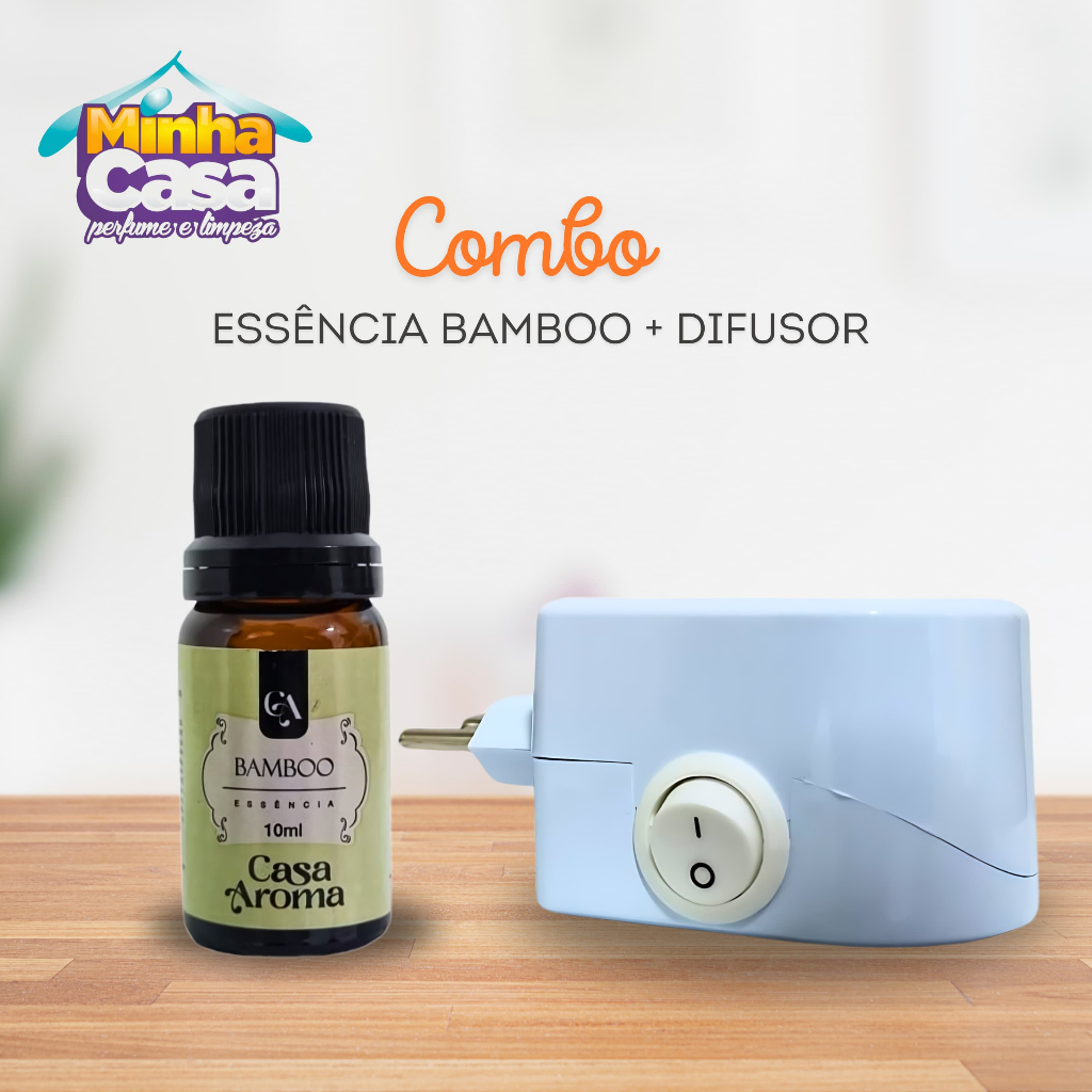 Imagem Combo Essência Super Concentrada 10 ml + 1 Difusor Elétrico de Tomada Aromatizador