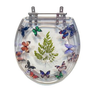 TAMPA DO VASO CONVENCIONAL BORBOLETA TRANSPARENTE AVENCA em Oferta na Shopee