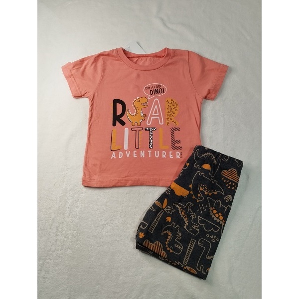 Conjunto infantil bebe Elian  masculino camiseta e bermuda  em algodão TAMANHO P/M/G/1/4