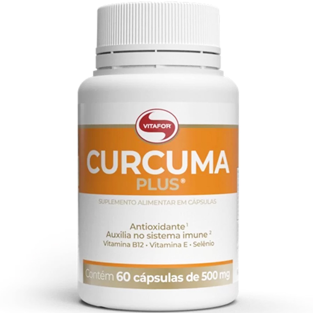 Cúrcuma Plus 500mg 60cáps Vitafor Original em Oferta na Shopee