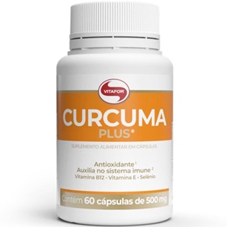 Cúrcuma Plus 500mg 60cáps Vitafor Original em Oferta na Shopee