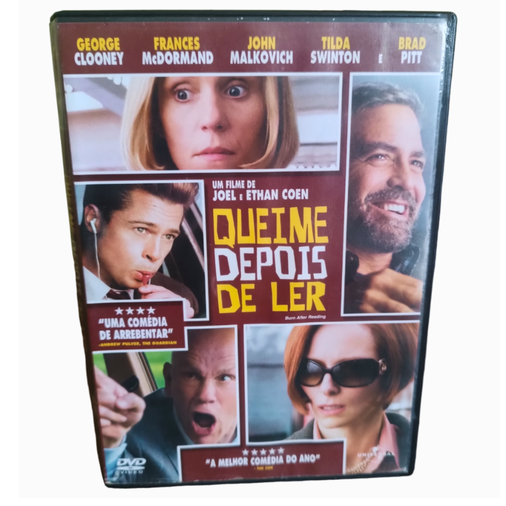 Dvd Queime Depois de Ler com George Clooney,John Malkovich e Brad Pitt