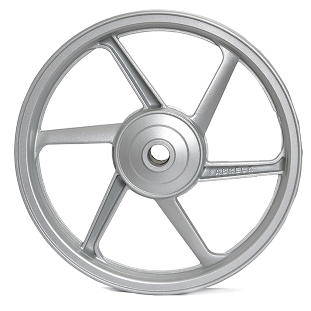 Roda Dianteira Honda Biz 125 2005 a 2024 6 Palitos Prata Aro 17 Freio a Tambor Fabreck