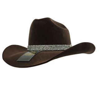 Chapéu Country Marrom Café Faixa Cascalho Branco Unissex Sertanejo Barretos Ana Castela em Oferta na Shopee