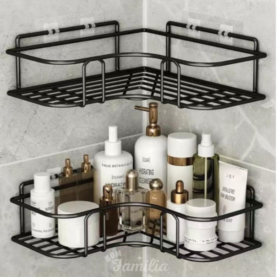 Kit Com 2 Suporte  De Canto  Com adesivos  Para Shampoo E Sabonete - BNVT