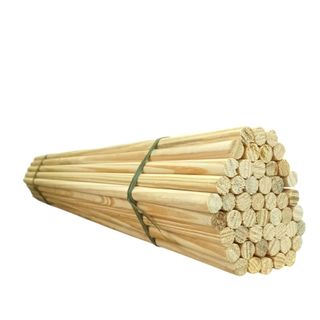 Kit 50 Hastes De Madeira Para Banner Poleiro Vareta Eleição Cabo Cavilha Artesanato 15mm x 80cm