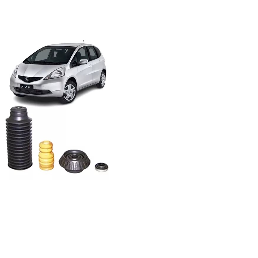 KIT Coxim Batente Amortecedor Honda Fit 03 04 05 06 07 2014