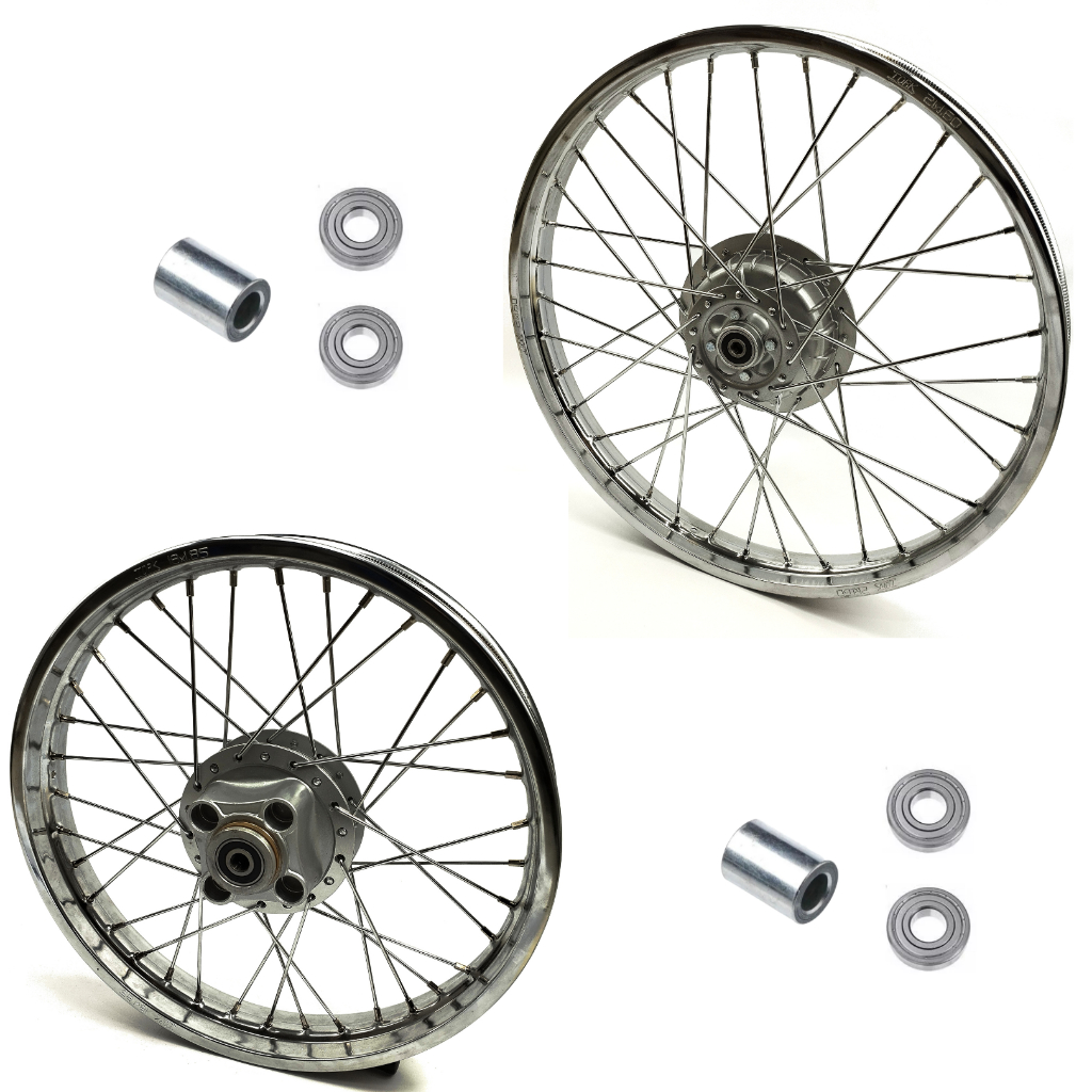 Par Roda Dianteira E Traseira Xl 125 / Xls 125 + Rolamentos - 4mm ou 3,6mm