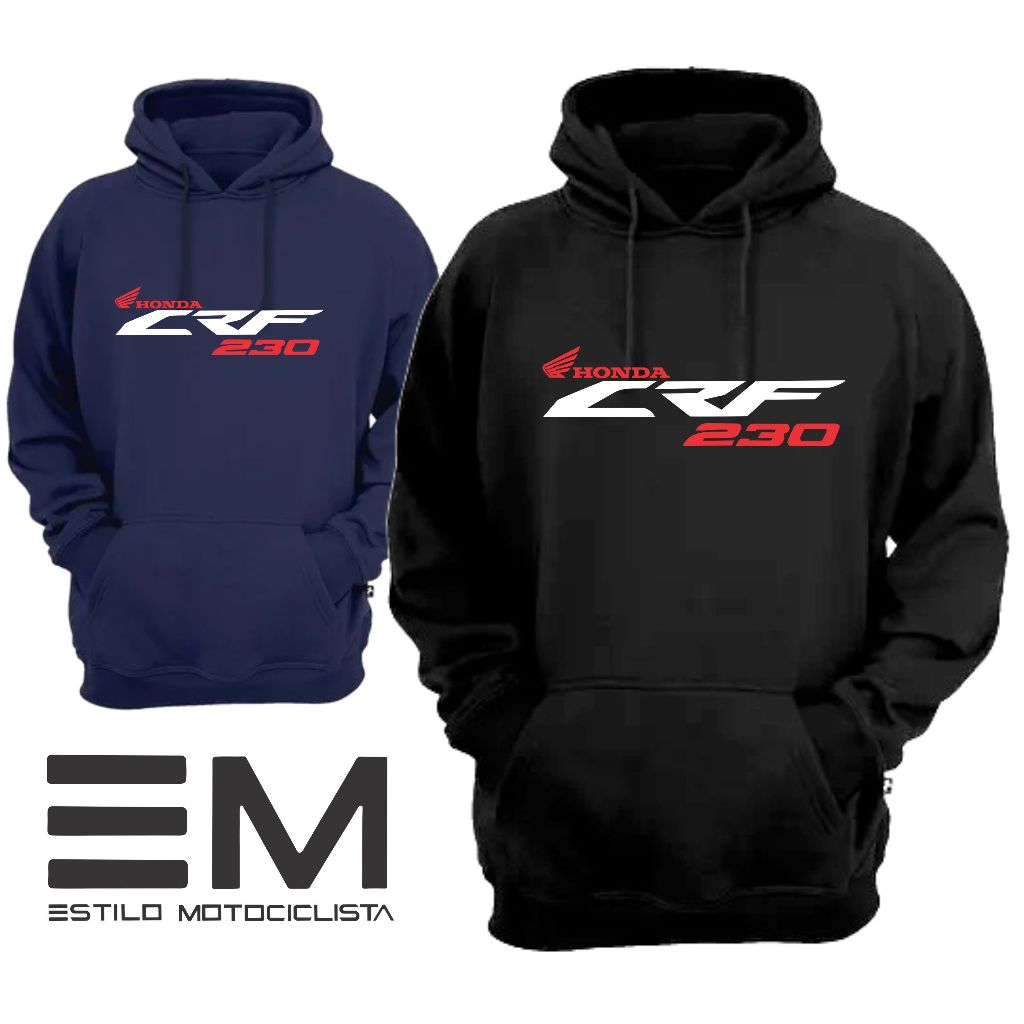 Blusa moletom Crf 230 Honda Moto casaco canguru com bolso e capuz masculino e feminino.