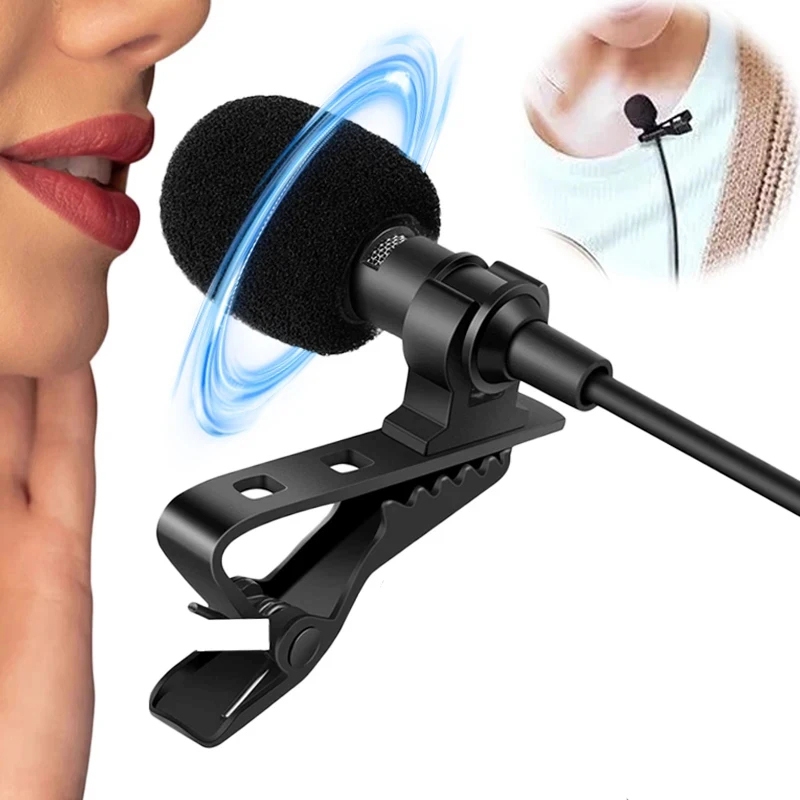 Microfone Lapela iPhone IPad Profissional Lightning Cabo 1,5 Metros