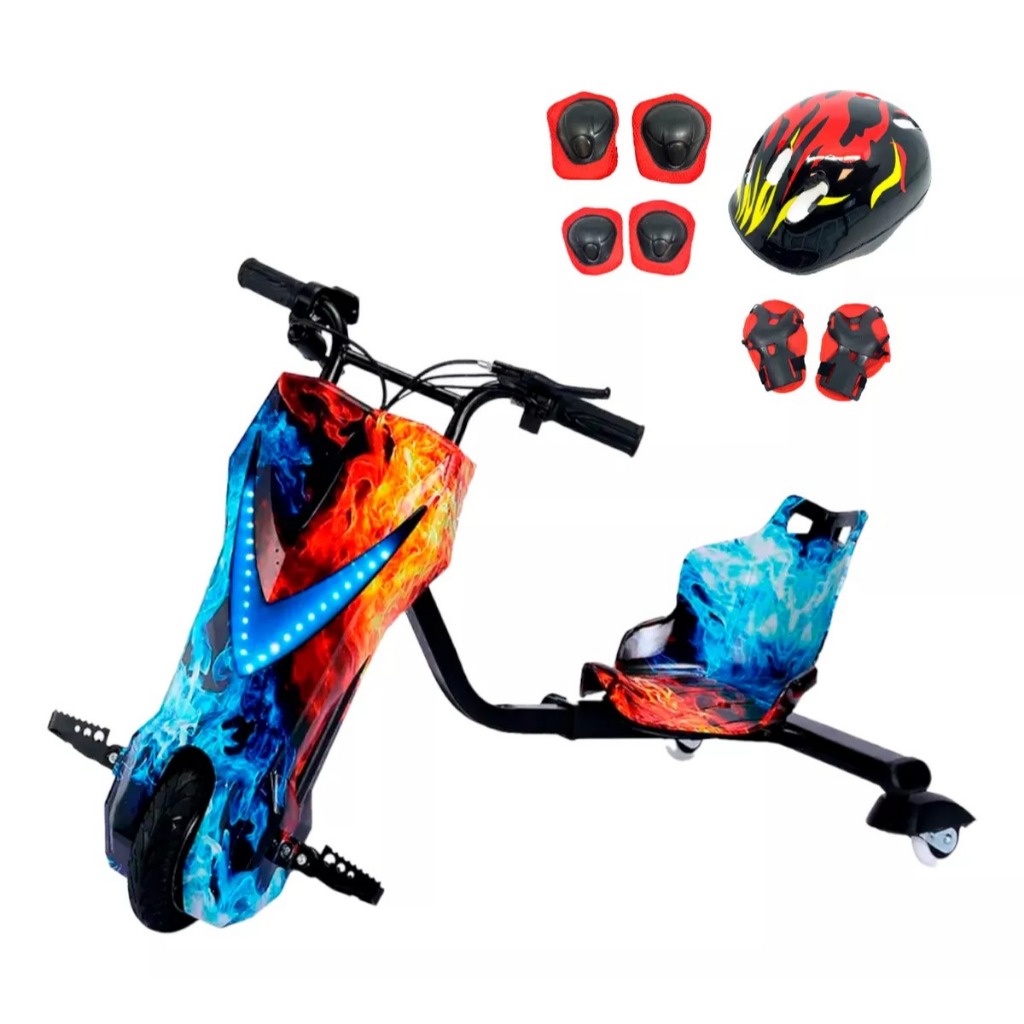 Drift Elétrico 250w 3 Velocidades Com Luz Som Bluetooth Kit Proteção em Oferta na Shopee