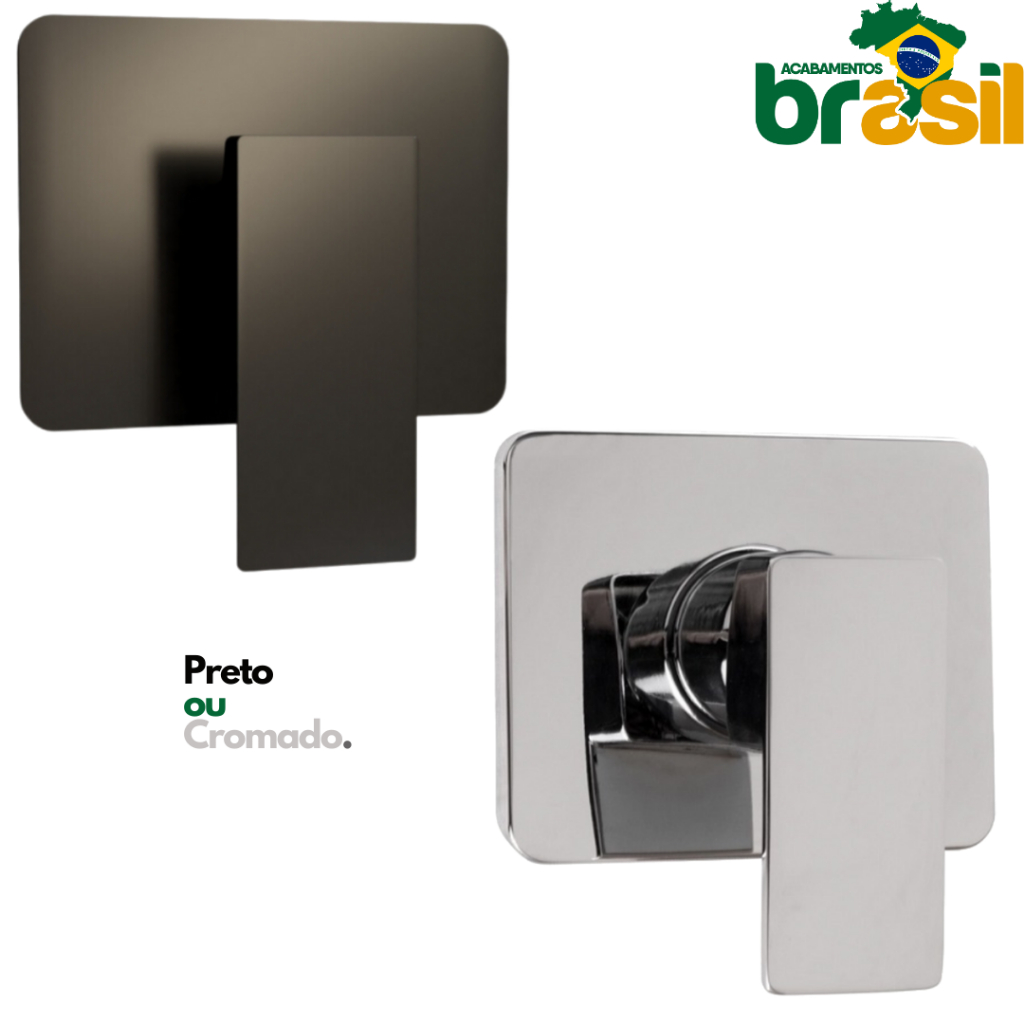 acabamento monocomando docol 3 4 similar metal ducha agua quente e fria misturador preto ou cromado