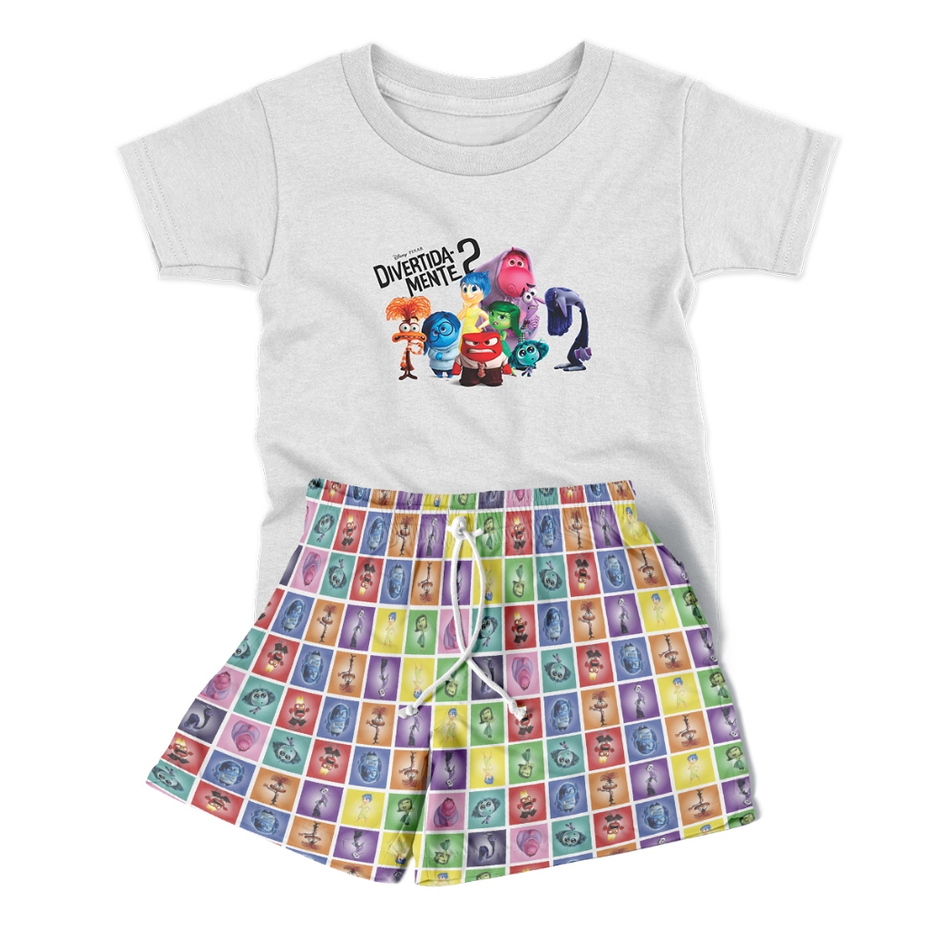 Conjunto Infantil Camiseta e Shorts Menino Menina 01 a 12 anos Personagens Várias Estampadas Verão