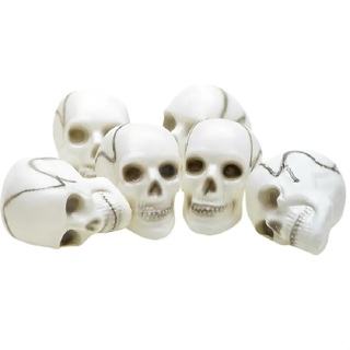 6 Mini Crânio Caveira Decor Halloween Harry Potter Pirata Carnaval 5,5cm em Oferta na Shopee