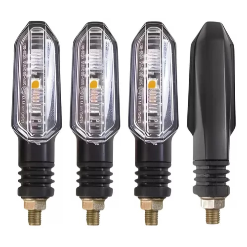 Kit 4 Piscas Setas Moto Universal Pisca Sequencial Led Esportivo Amarelo 12V Slim Novo Para Motos