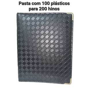 PASTA Nº03 TRANÇADO PRETO COM 100 PLASTICOS em Oferta na Shopee