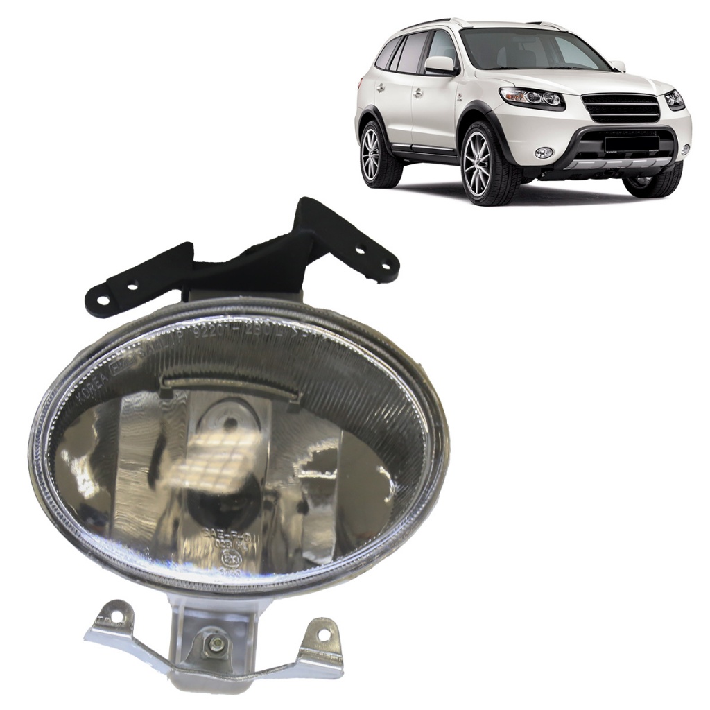 Farol Milha Auxiliar Santa Fé 2007 2008 2009 2010 Lente Lisa Acrilico em Oferta na Shopee