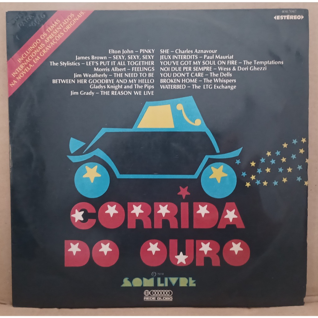 LP Disco De Vinil Corrida Do Ouro - Promocional Trilha Internacional Da Novela - LP Excelente Capa Laminada Muito Boa Ler Descrição