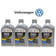 Kit 4 Litros de Óleo 5w40 VW FOX GOL GOLF JETTA KOMBI NIVUS POLO SAVEIRO T-CROSS UP! VIRTUS VOYAGE