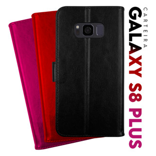Capa Case Capinha Carteira Flip Cover Couro Sintético PRETA Para Samsung Galaxy S8 Plus G955 6.2 Cell in Power25 em Oferta na Shopee