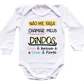 body bebê não me faça chamar meus dindos dinda brava dindo forte 1031 em Oferta na Shopee