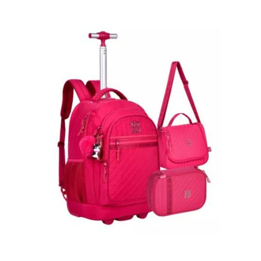 Kit Mochila Rebecca Bonbon Lancheira Mochila Rodinhas e Estojo Box lançamento 2025