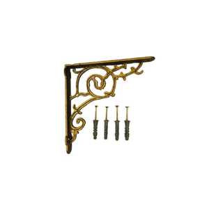 KIT 4 SUPORTE MÃO FRANCESA EM POLÍMERO ESTILO RUSTICO JA COM KIT DE INSTALAÇÃO INCLUSO, COR OURO VELHO em Oferta na Shopee