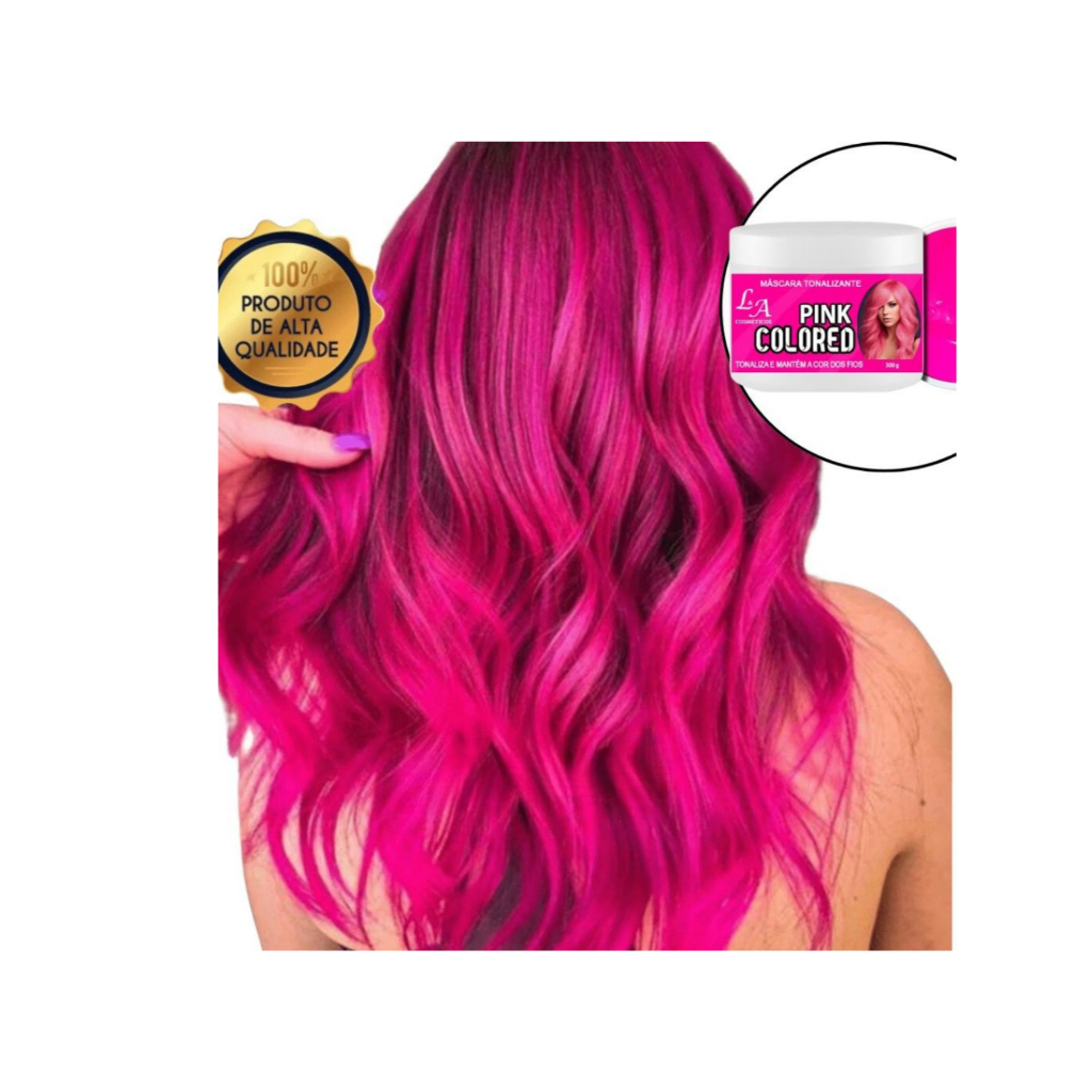 Máscara Tonalizante Pink - Rosa - Sem amônia - Mechas pink