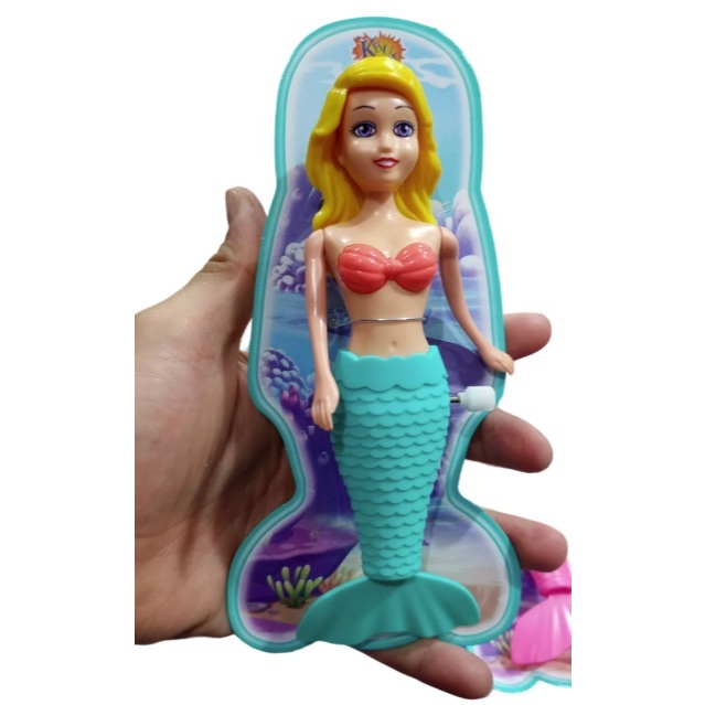 Boneca Sereia Nadadora Nada de Verdade Piscina  Banho A Corda Brinquedo de Banho