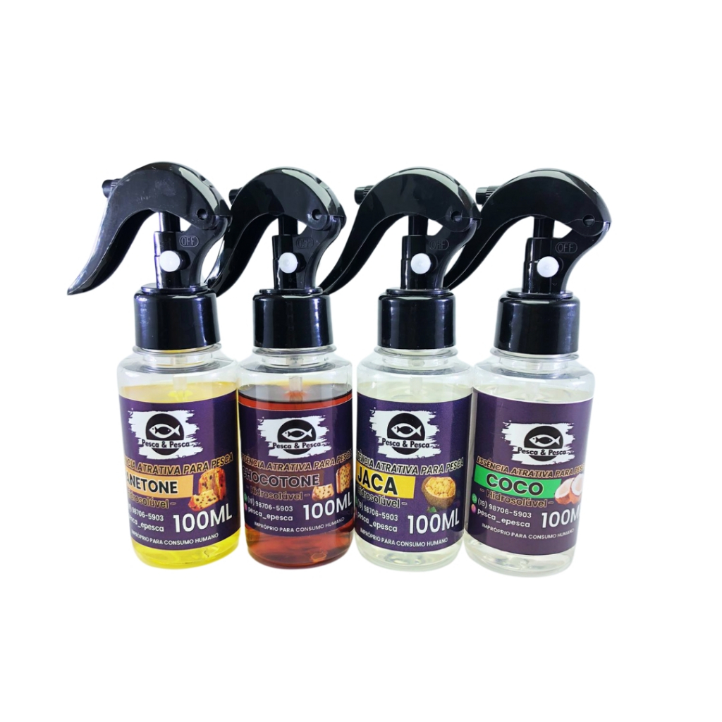 Essência Atrativo De Pesca Para Iscas E Massas - Spray 100ml - Naturais Pesca&Pesca